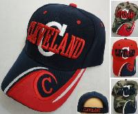 CLEVELAND Hat "C" [C/Wave on Bill] Navy/Red